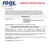 IGOL PROFIVE CRYSTAL 0W30 синтетично масло